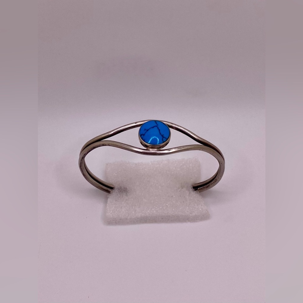 950 silver turquoise adjustable bracelet